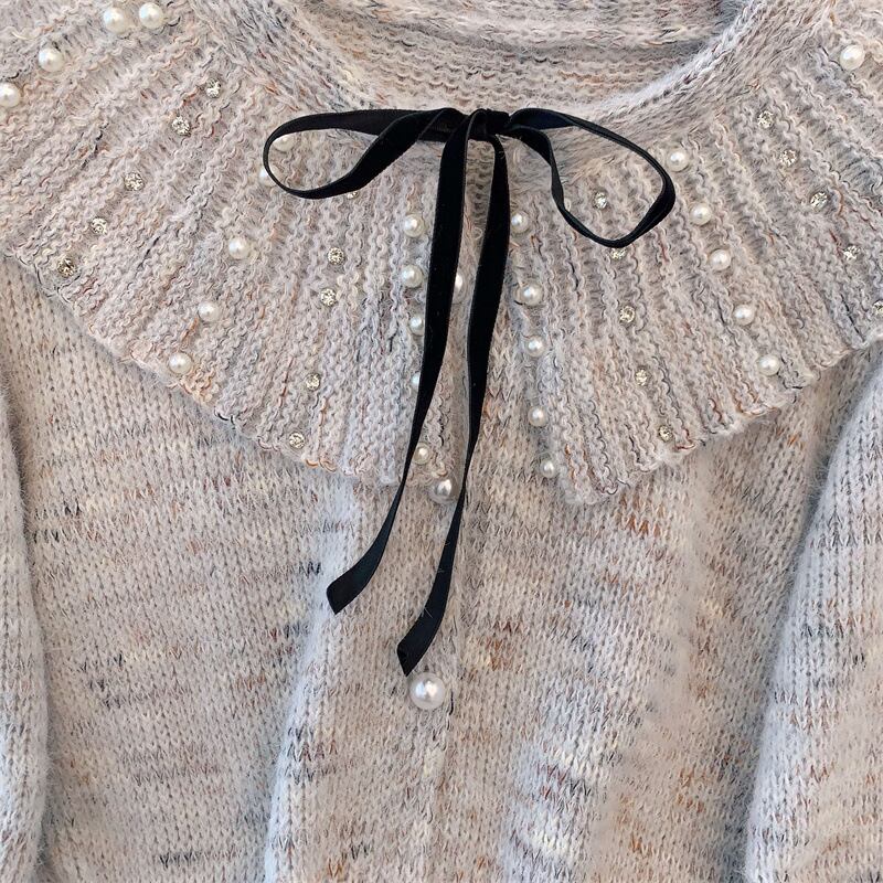 【tops】パールニットセーター　M27186