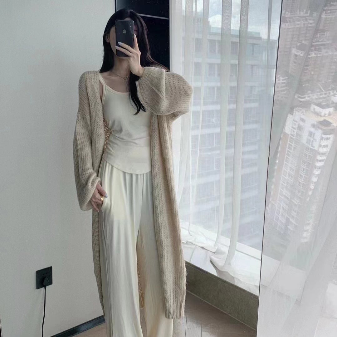 【outer】ロング丈ニットカーデ　M25620