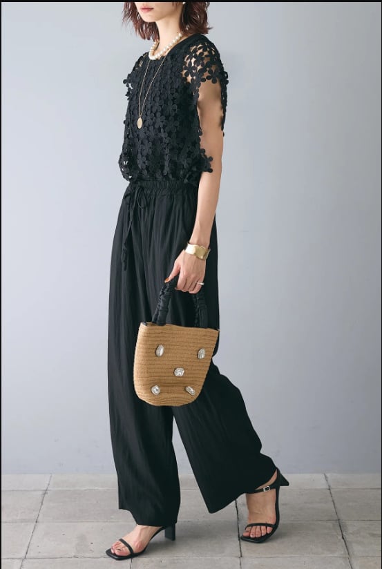 【tops】カットワークトップス　M24051