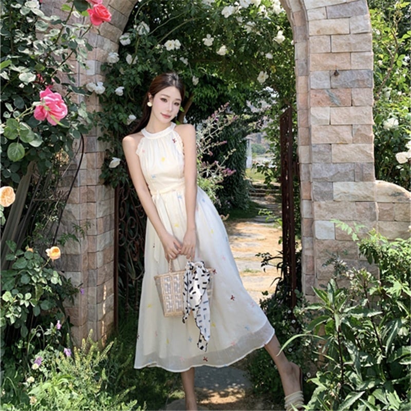 【dress】ホルターネックワンピース　M25304