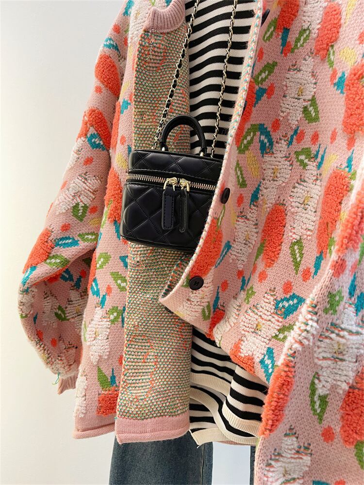 【outer】ジャカードニットカーデ　M28918