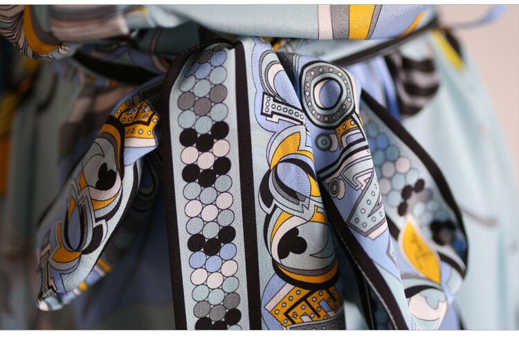 【dress】韓国風気質満点ファッション折り襟不規則 プリントワンピース G0398