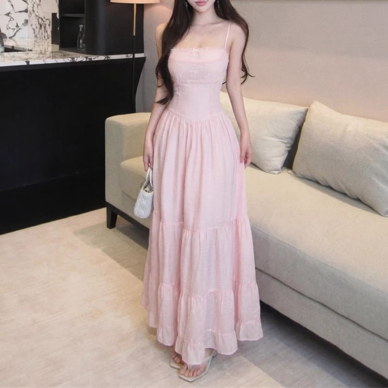 【dress】ロングキャミワンピース Q8250