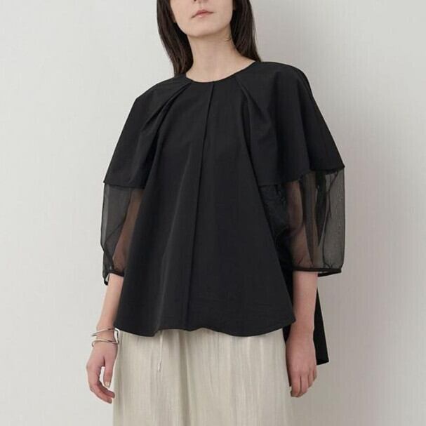 【tops】チュールコンビブラウス　M29949