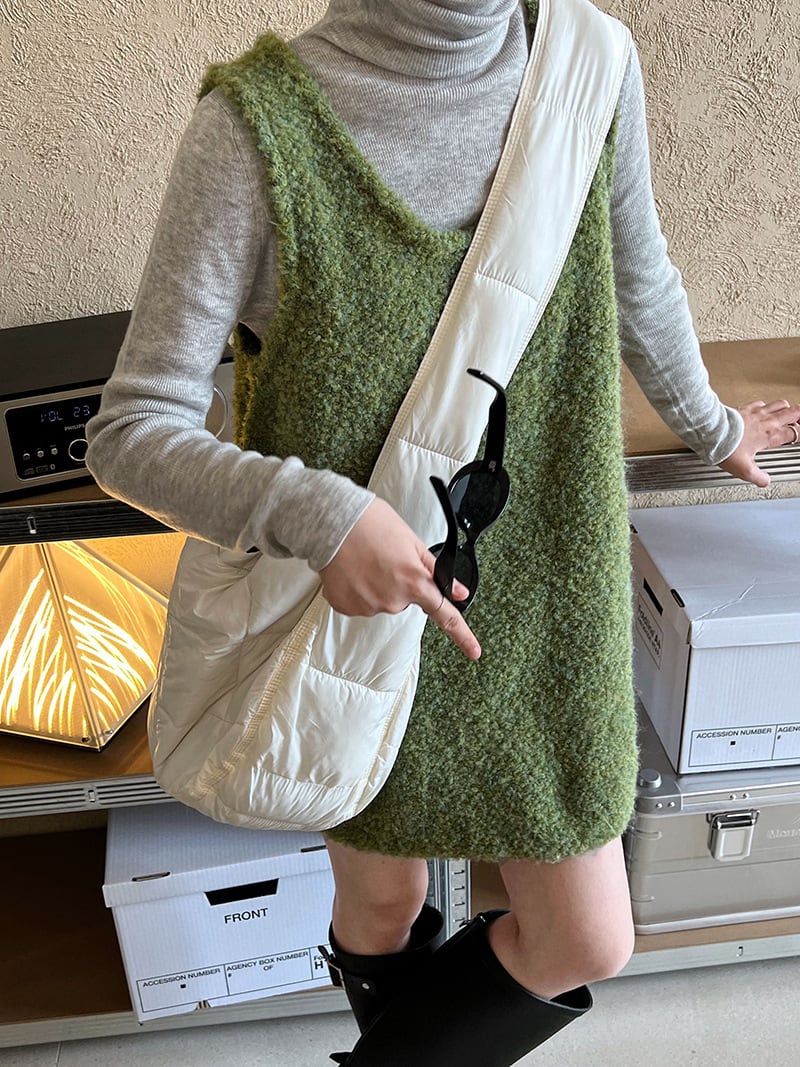 【dress】ノースリーブボアワンピース　N2888