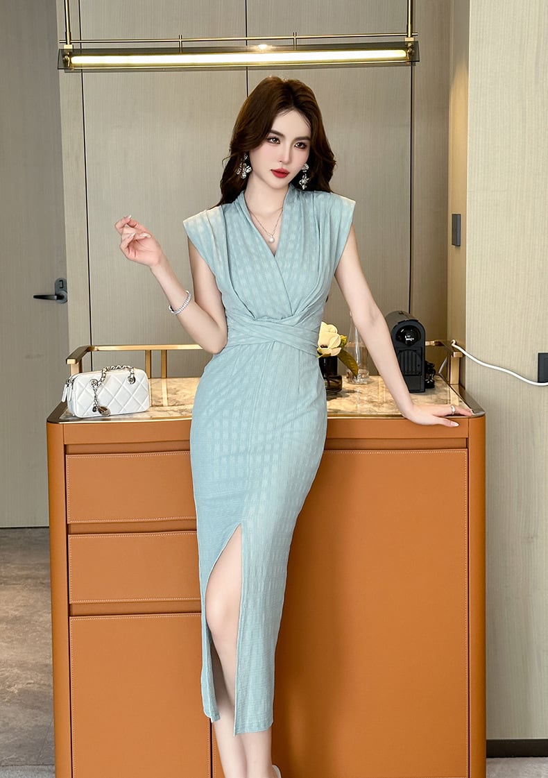 【dress】スリットワンピース　M24279