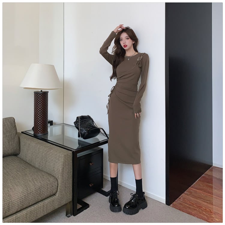 【dress】切り替えワンピース　M25348