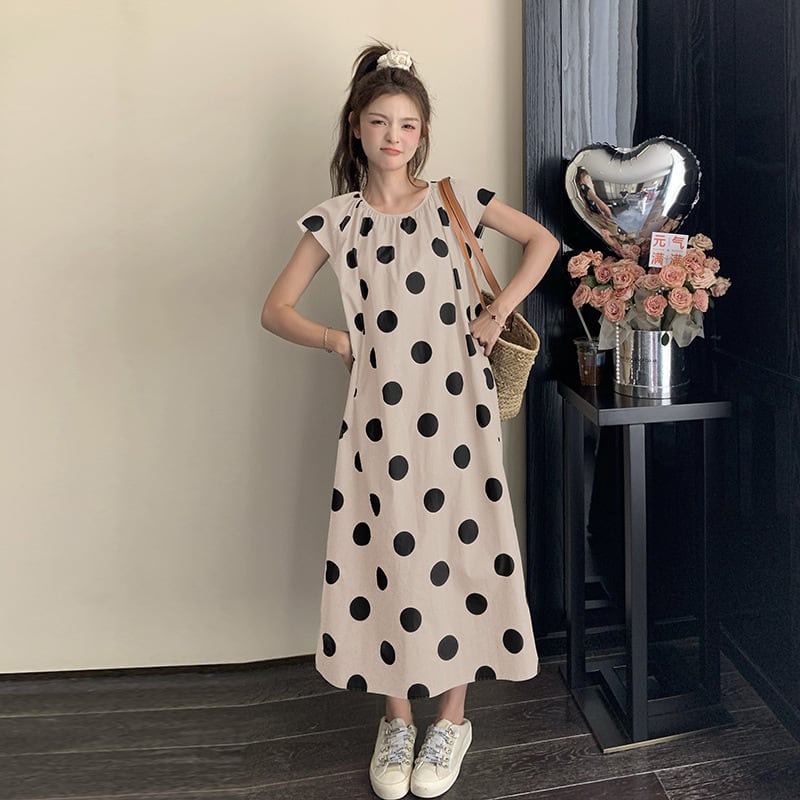 【dress】ドット柄ワンピース　M23927