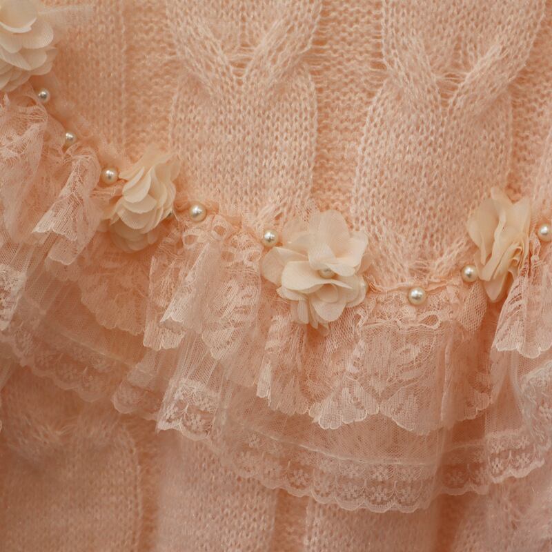 【tops】チュールコンビニットセーター　M29324