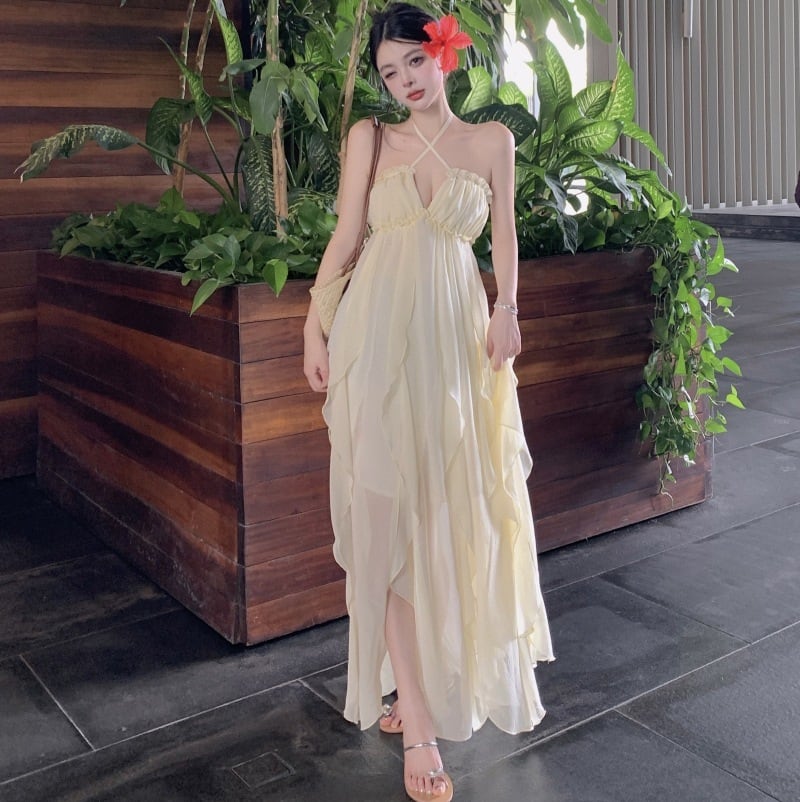 【dress】バックレスワンピース　M25007