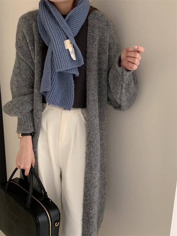 【outer】ロング丈ニットカーデ　M25967