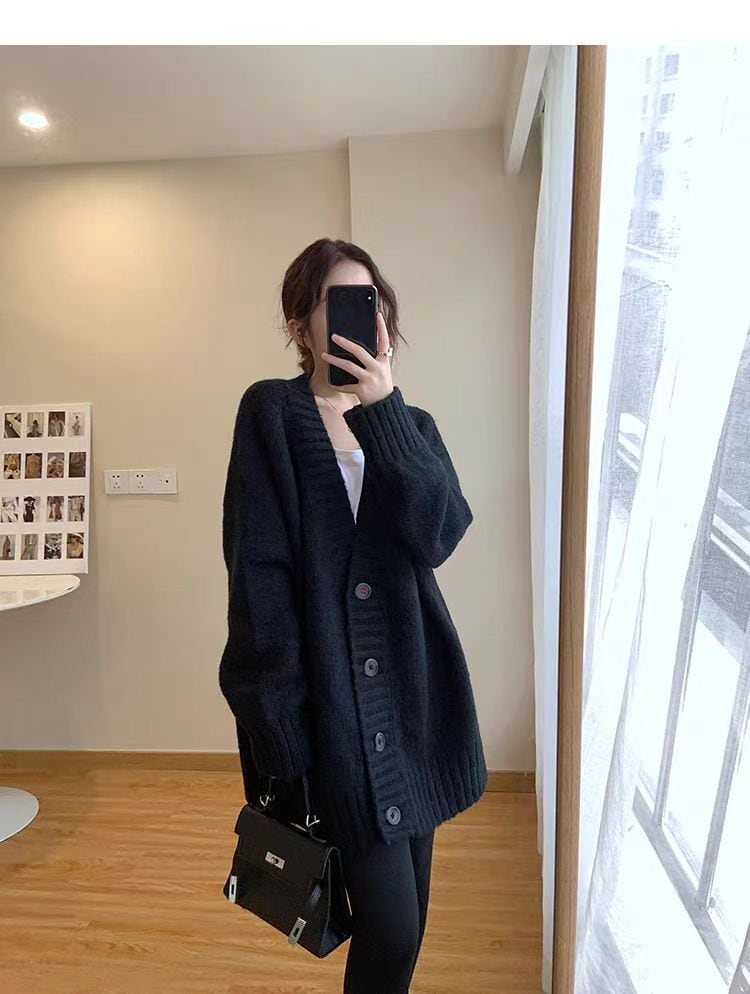 【outer】Vネックニットカーデ　M26309