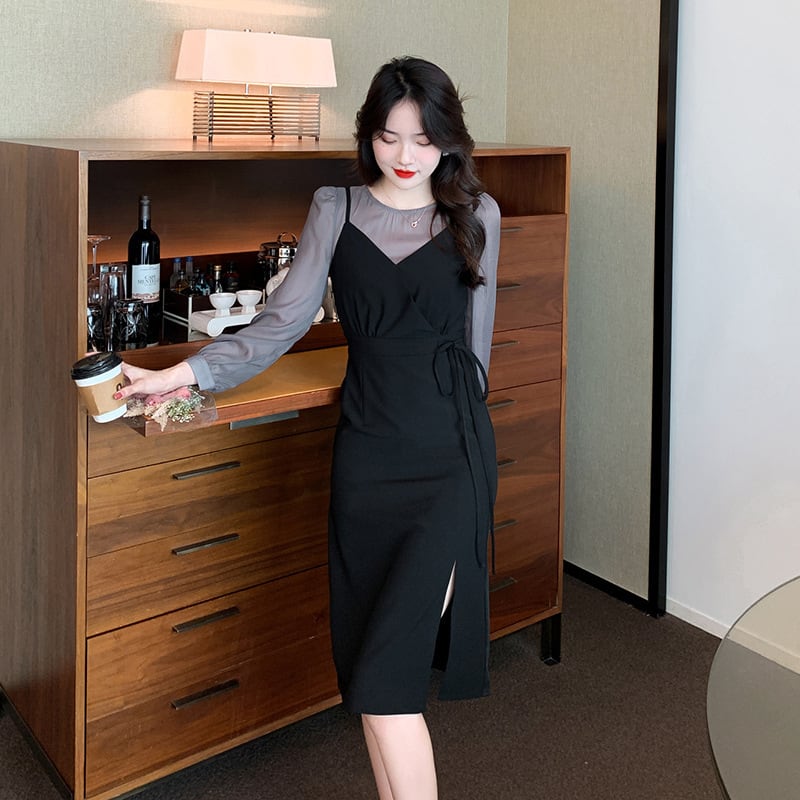 【dress】切り替えワンピース　M25726
