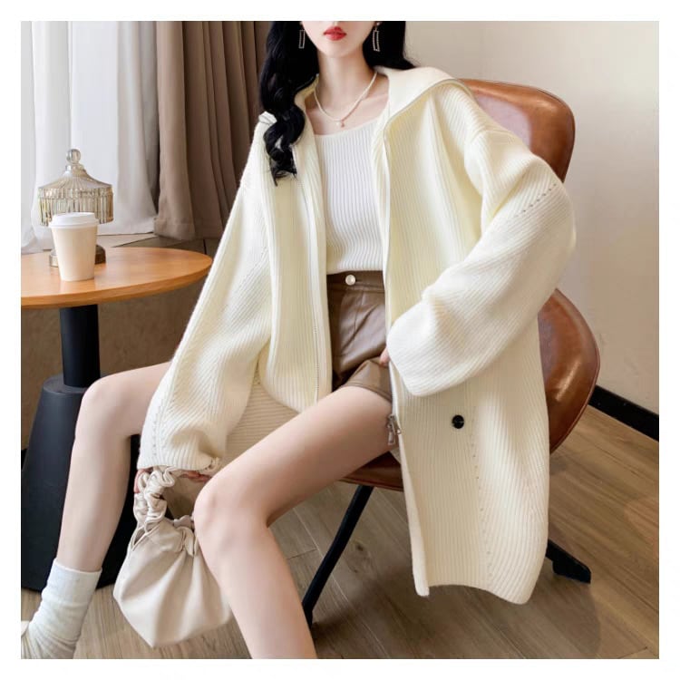 【outer】ファスナーニットカーデ　M28487