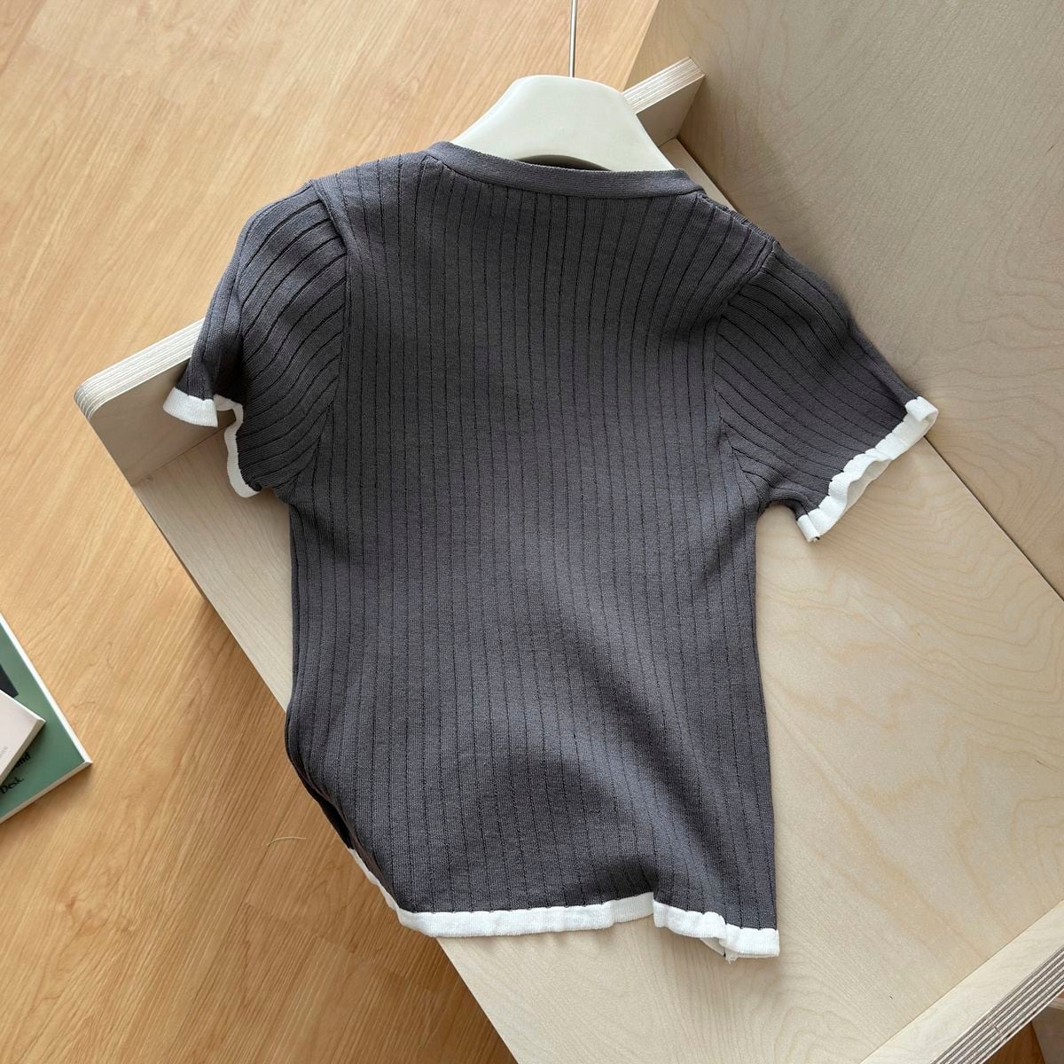 【set】ニットTシャツ×プリーツスカートセット　M24432