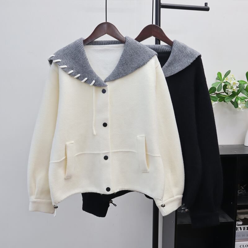 【outer】Vネックニットカーディガン Q7259