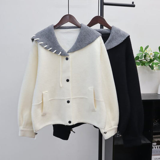 【outer】Vネックニットカーディガン Q7259