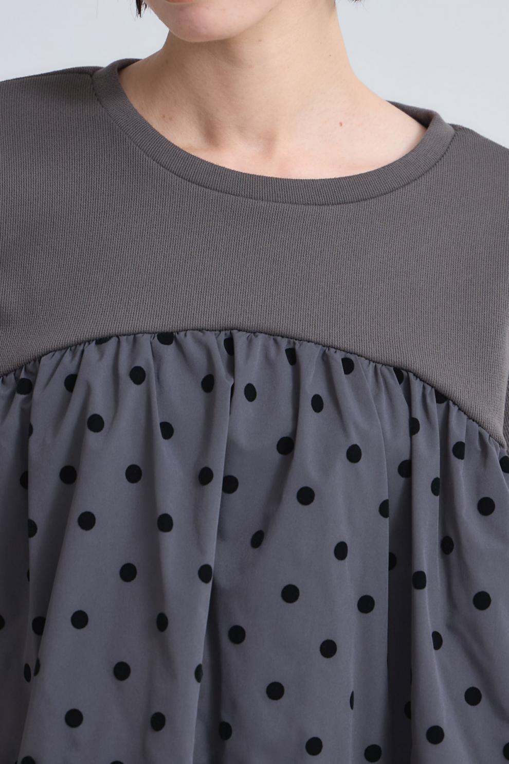 【tops】ドット柄プルオーバー　M28043