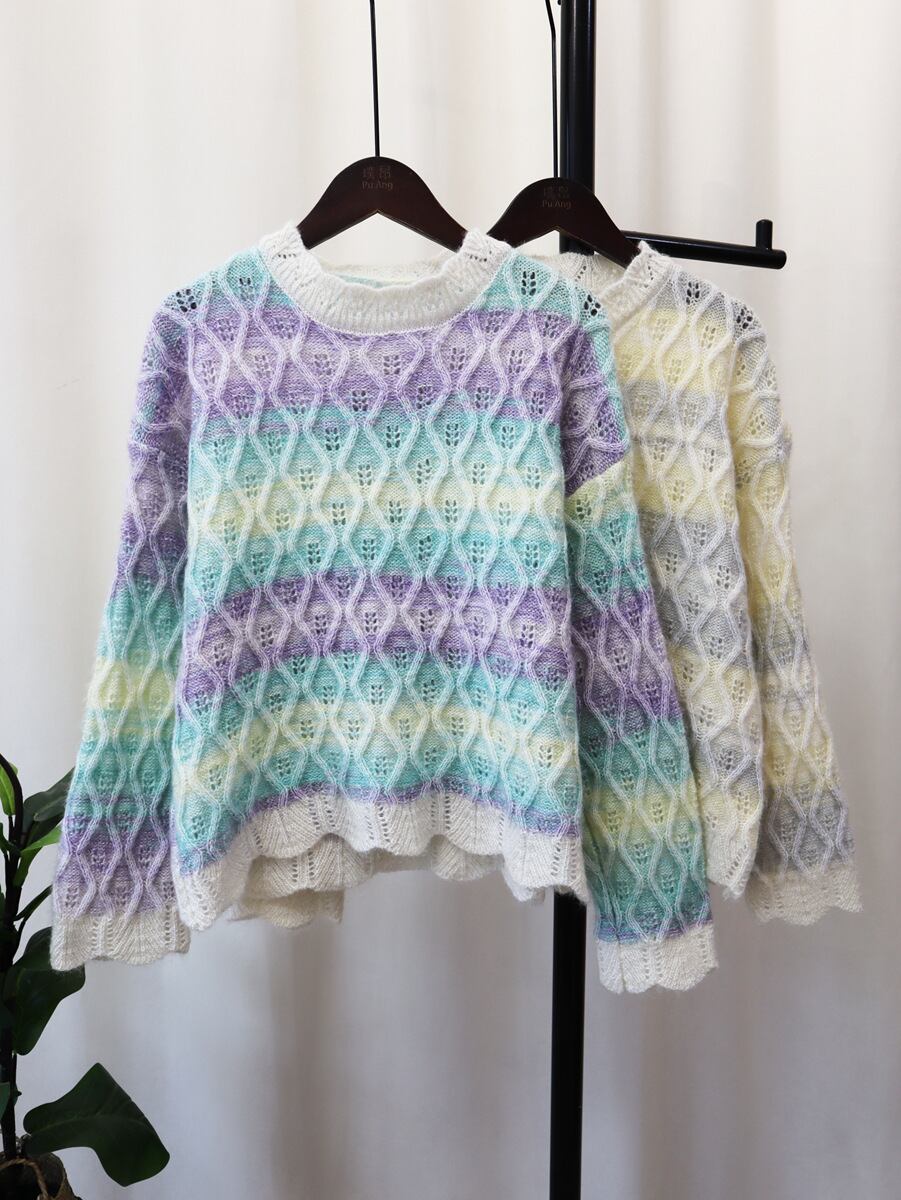 【tops】クルーネックニットセーター　M18525