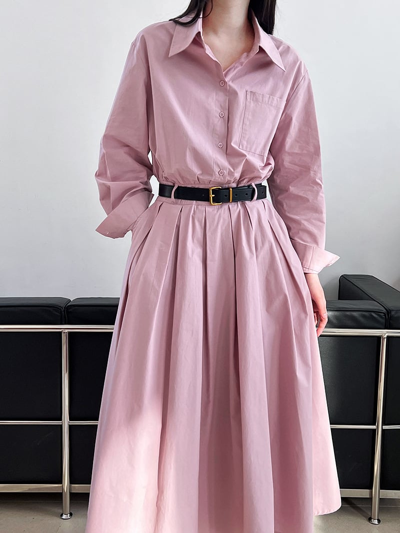 【dress】ポロネックシャツワンピースワンピース　N2966