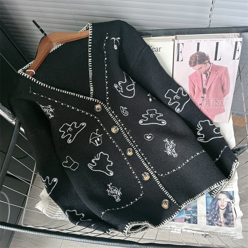 【outer】くまちゃんニットカーデ　M26102