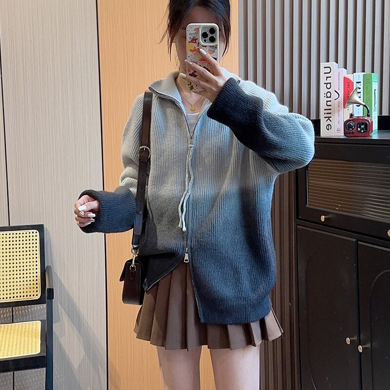【outer】Wジップニットカーデ　M18352