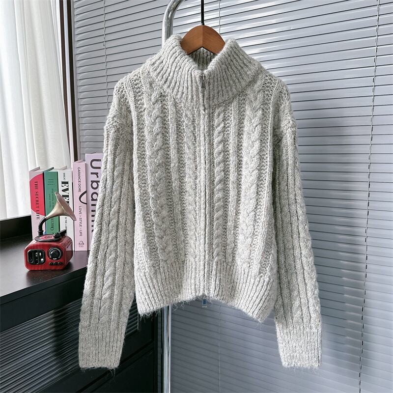 【outer】ファスナーニットカーデ　M27298