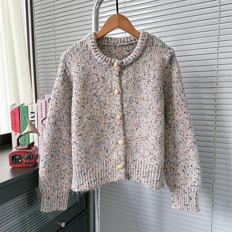 【outer】クルーネックニットカーデ　M27297