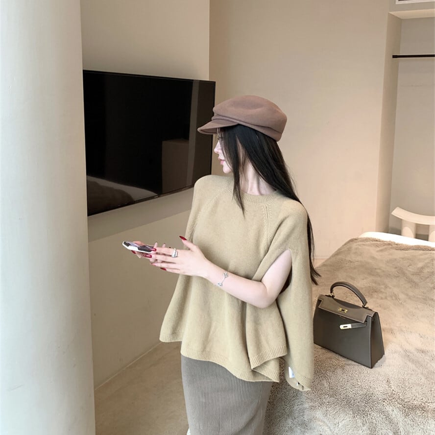 【tops】ニットケープ　M28134