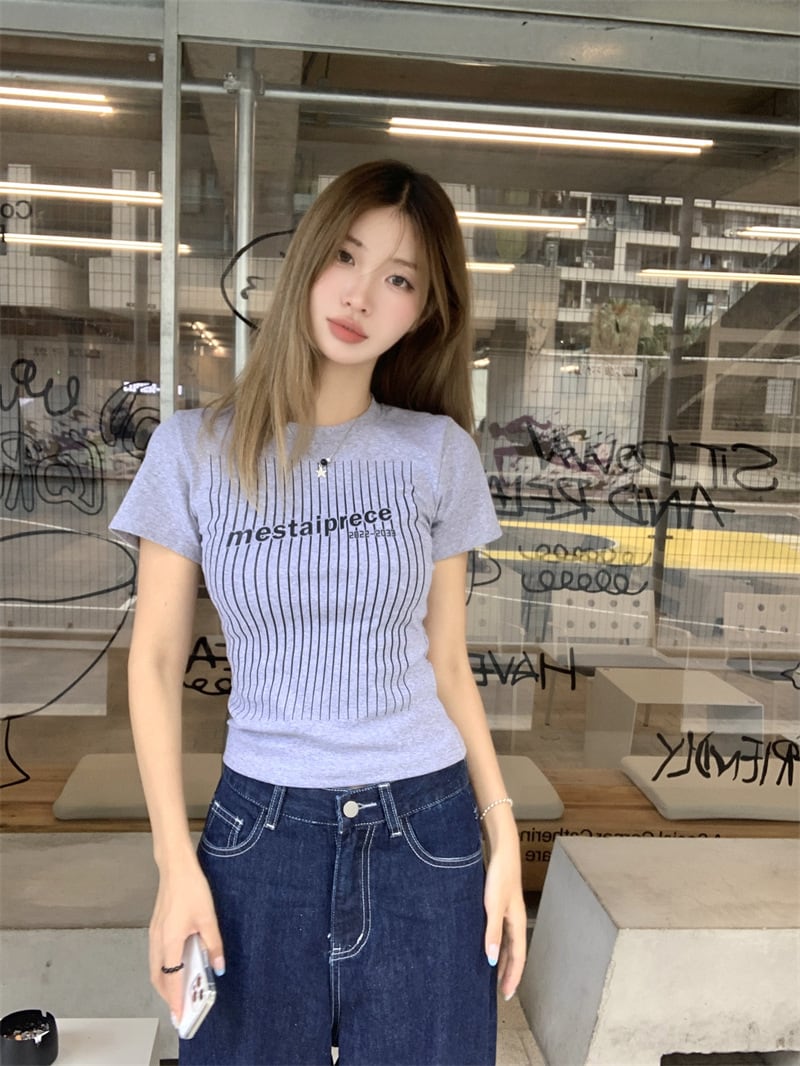 【tops】プリントTシャツ　M25102