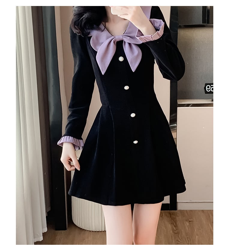 【dress】リボン付きデートワンピース　M28293