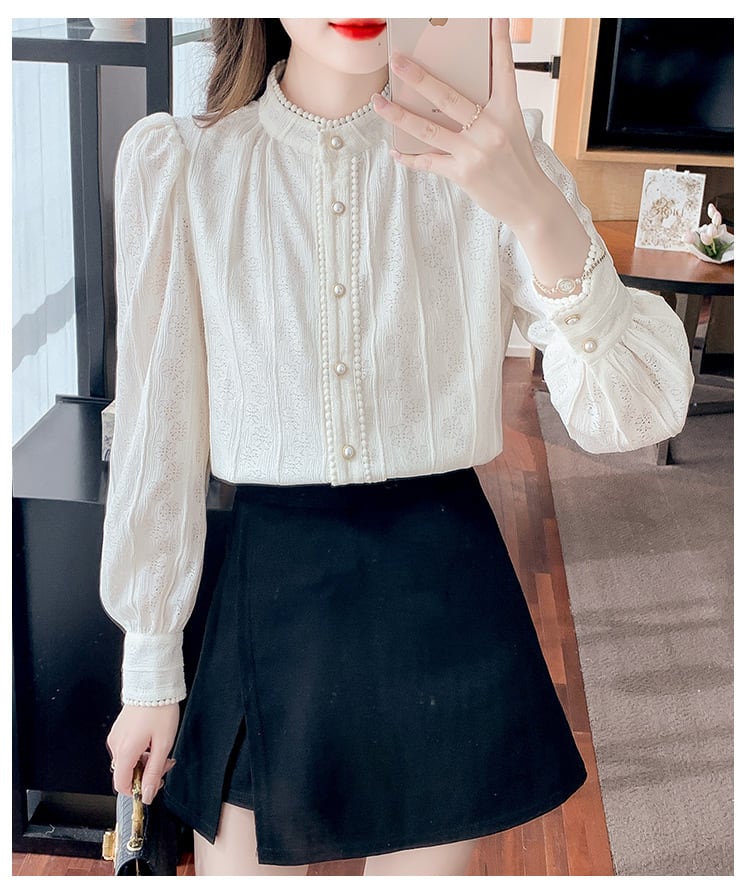 【tops】レースシャツトップス　M25424