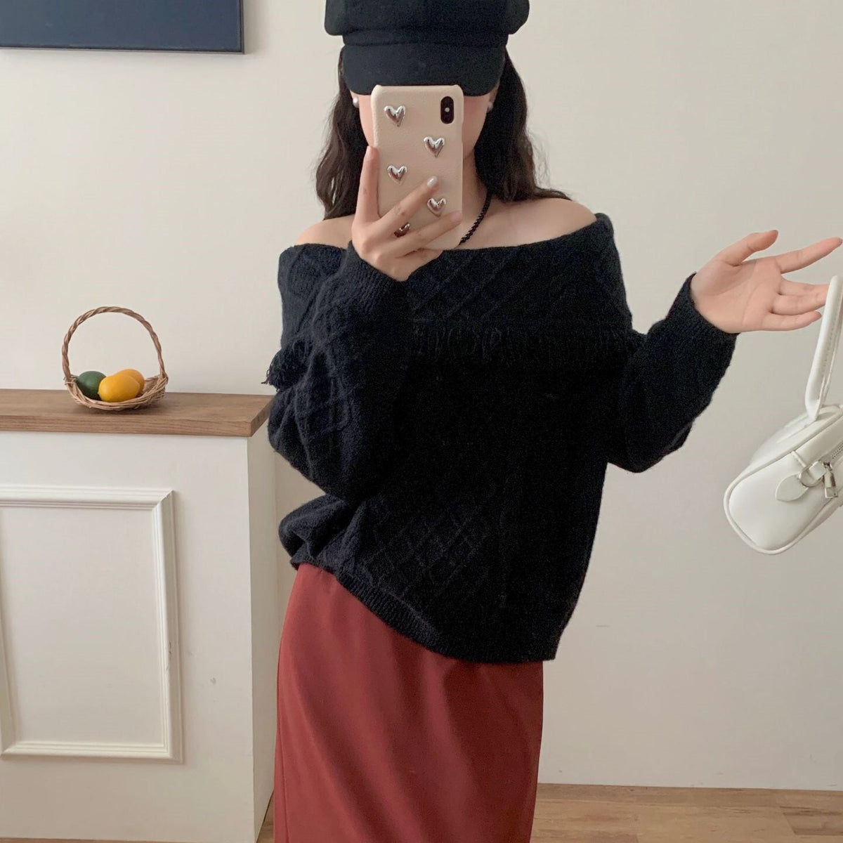 【tops】ボートネックニットセーター　M26280
