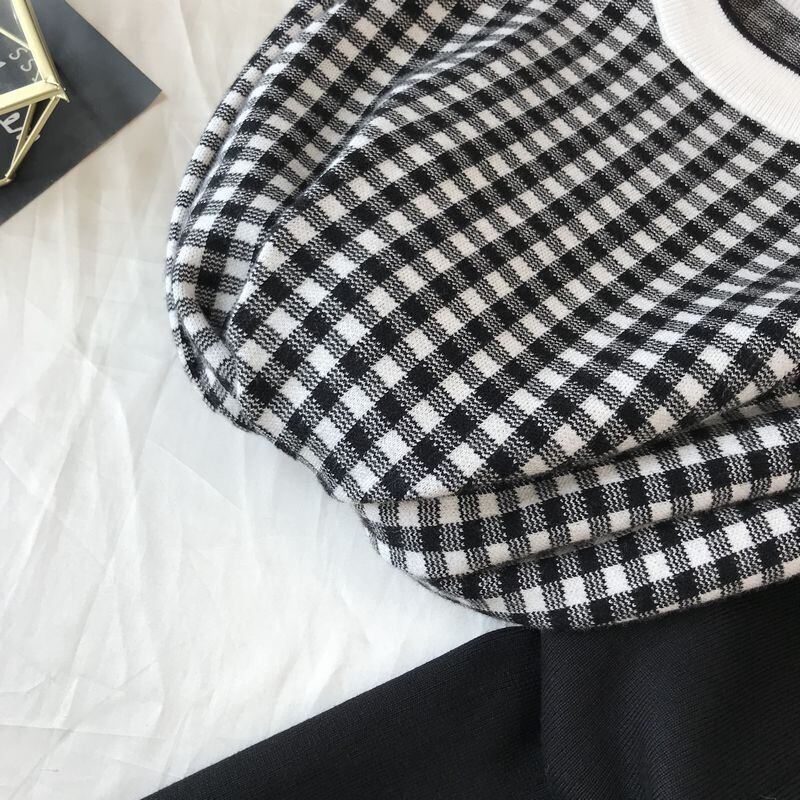 【set】着心地良い気質満点レトロINS風ルーズニットトップス+パンツ２点セット G3138