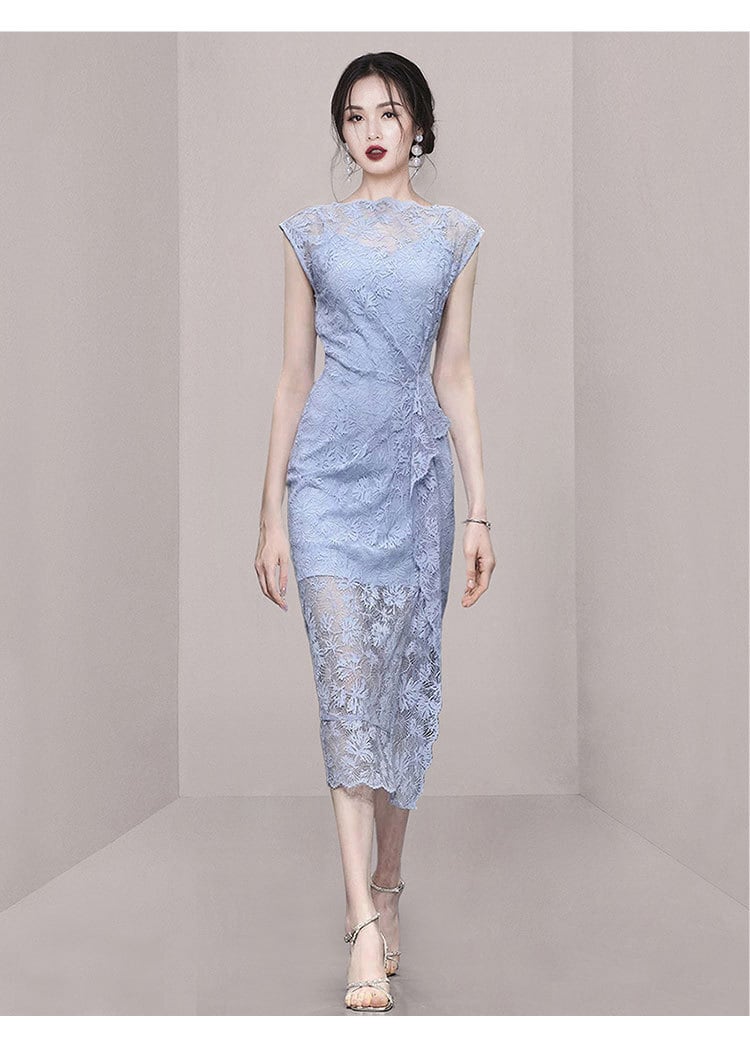 【dress】ノースリーブレースワンピース　M24543