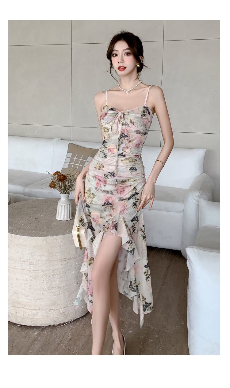 【dress】フリル花柄キャミワンピースG21264