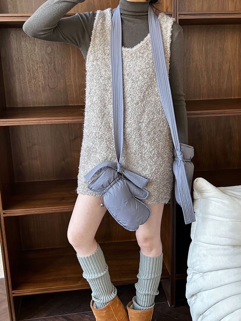 【dress】ノースリーブボアワンピース　N2888