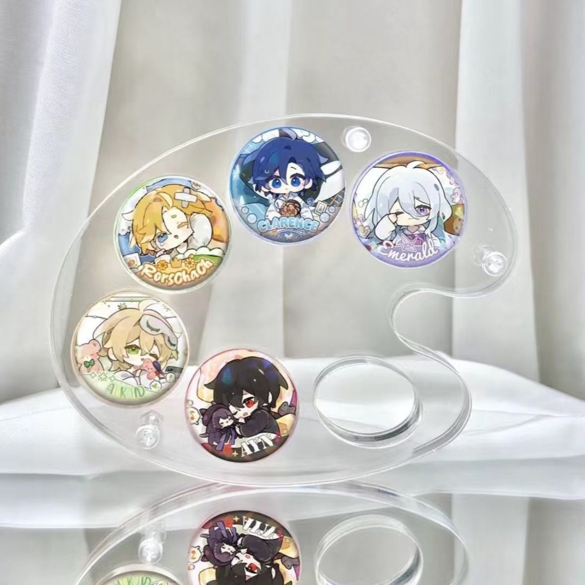 【GOODS】ペイントパレット アクリル 25mm 缶バッジホルダー Q2213