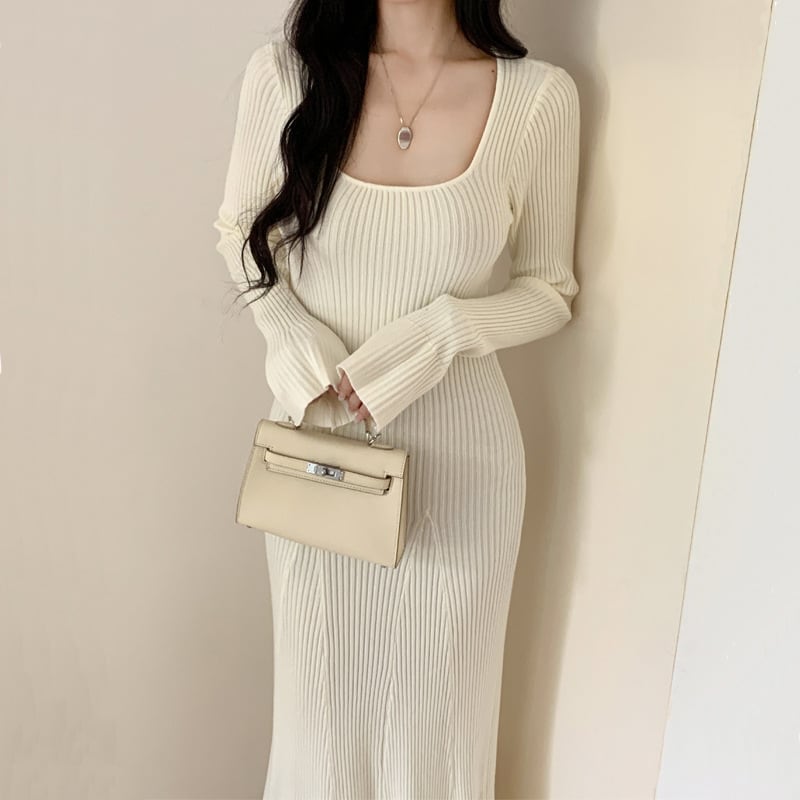 【dress】マーメイドニットワンピース　M26998