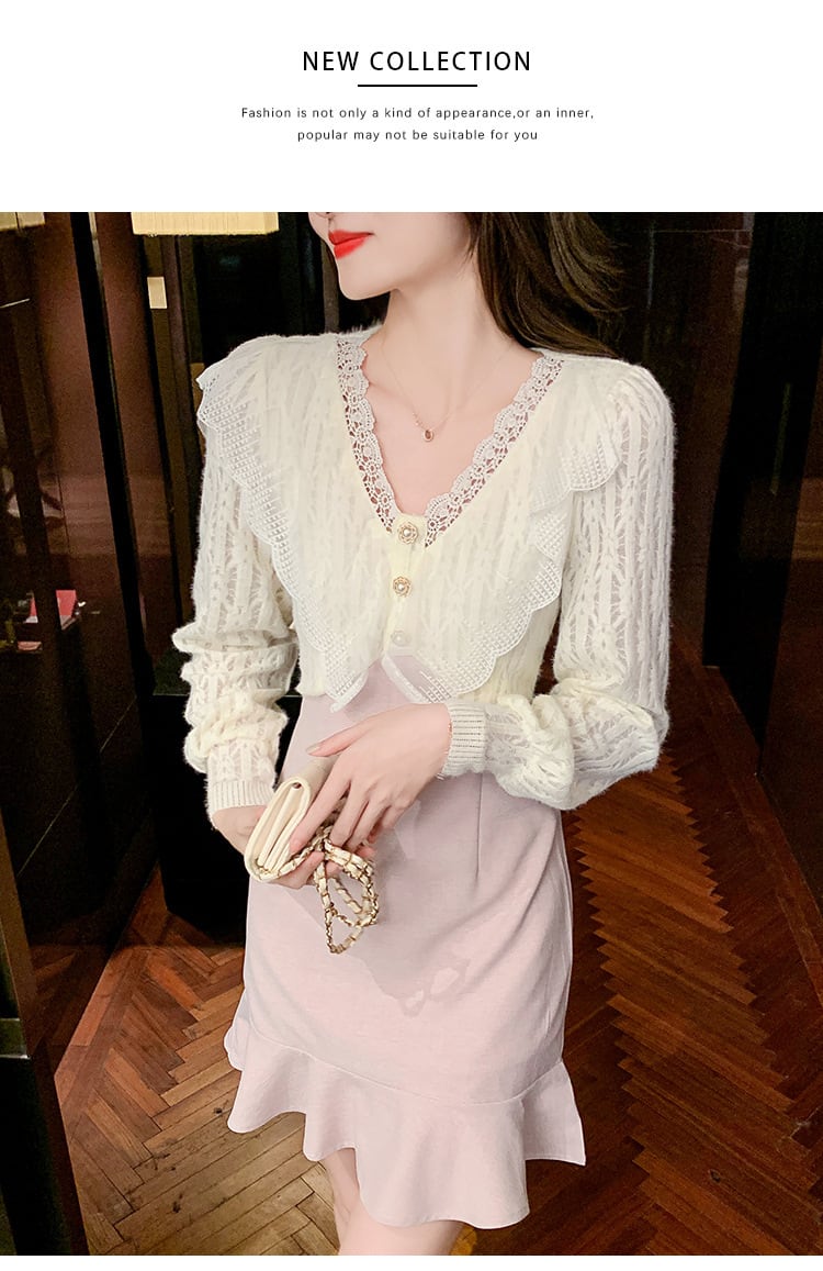 【dress】Vネックマーメイドワンピース G20324