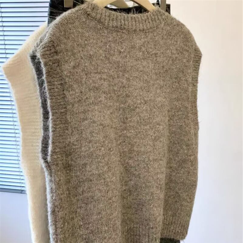 【tops】クルーネックニットベスト　M29091