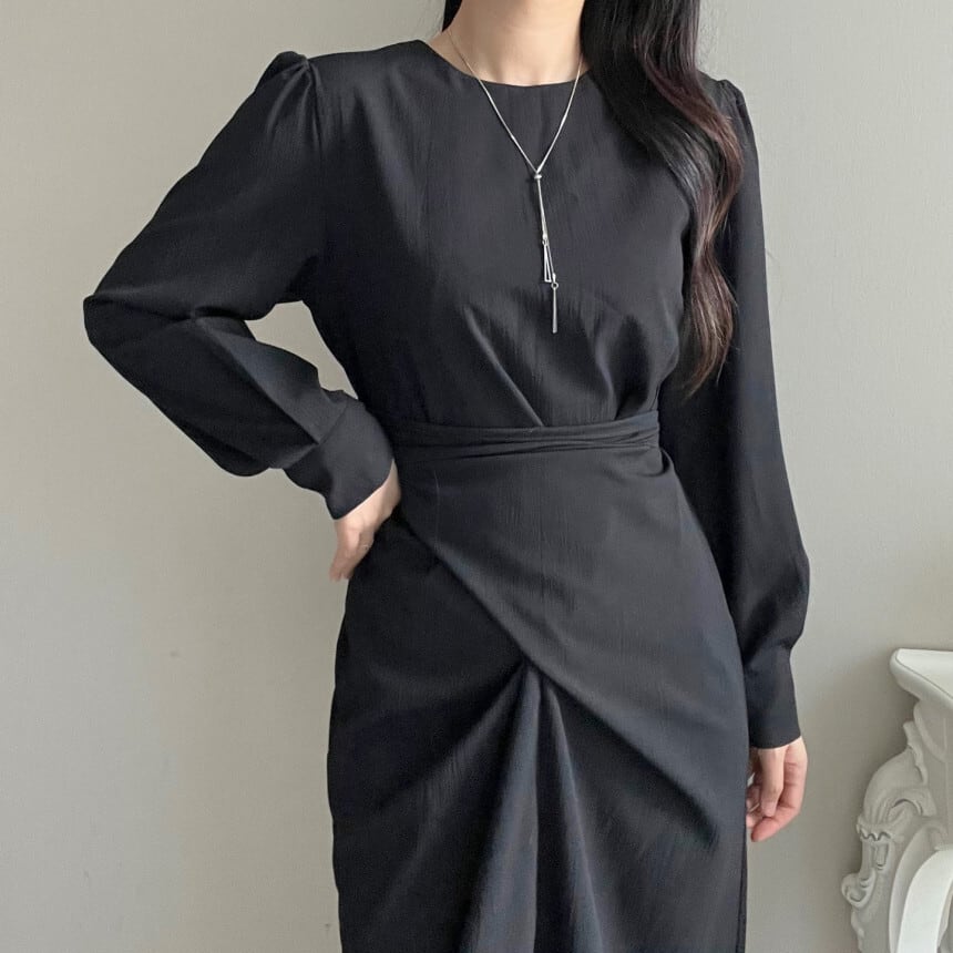 【dress】クルーネックワンピース　M29550