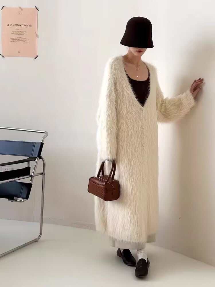 【outer】ロング丈ニットカーデ　M26935