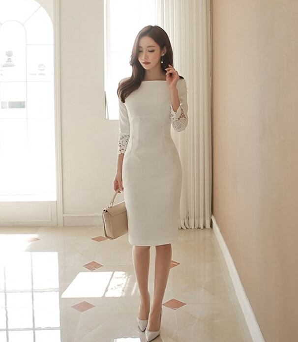 【dress】OL通勤好感度UP!気質満点ファッションエレガントワンピース