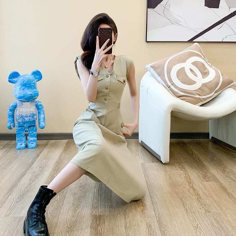 【dress】ノースリーブデニムワンピース G20200