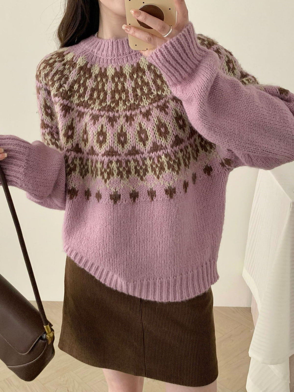 【tops】クルーネックニットセーター　M27133