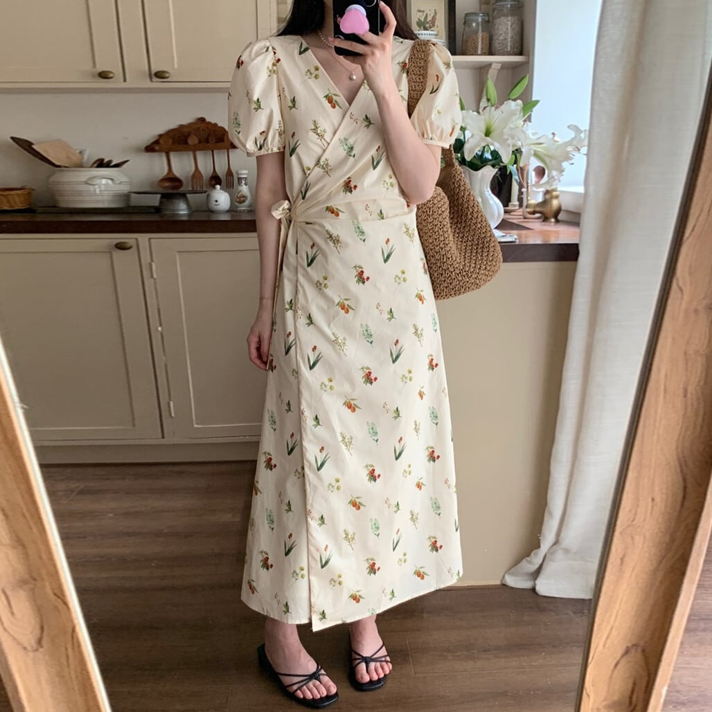 【dress】花柄ワンピース　M25191