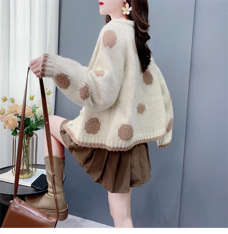 【outer】クルーネックニットカーデ　M26954