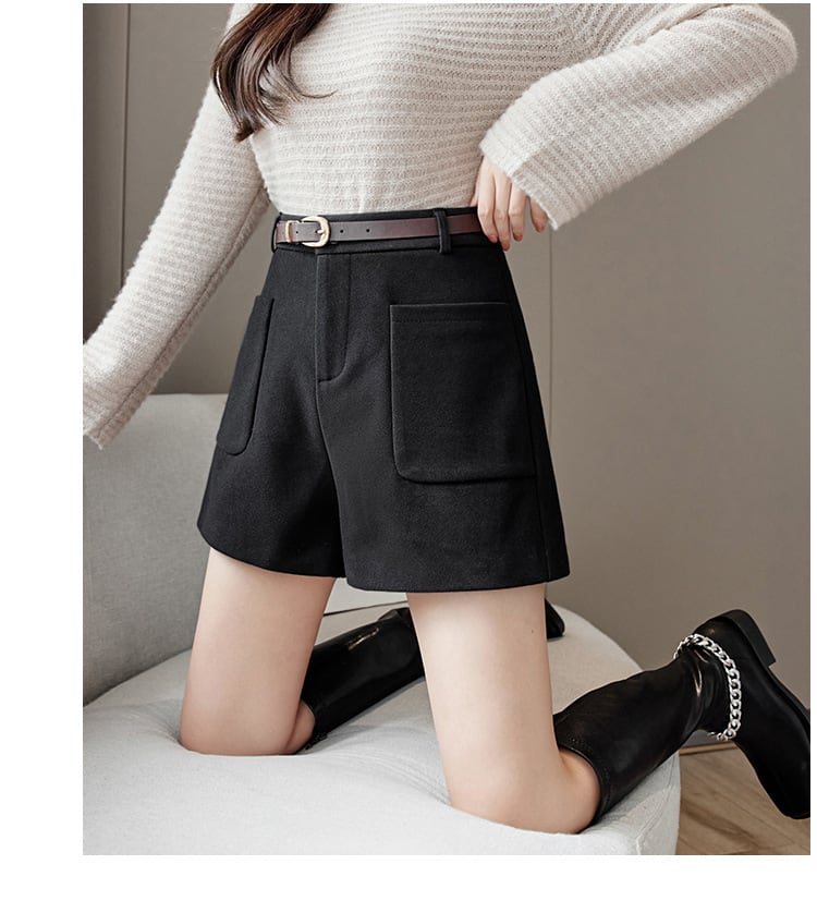 【bottoms】ファッション好感度UP!気質満点秋冬新作ハイウエストショートパンツ G3052