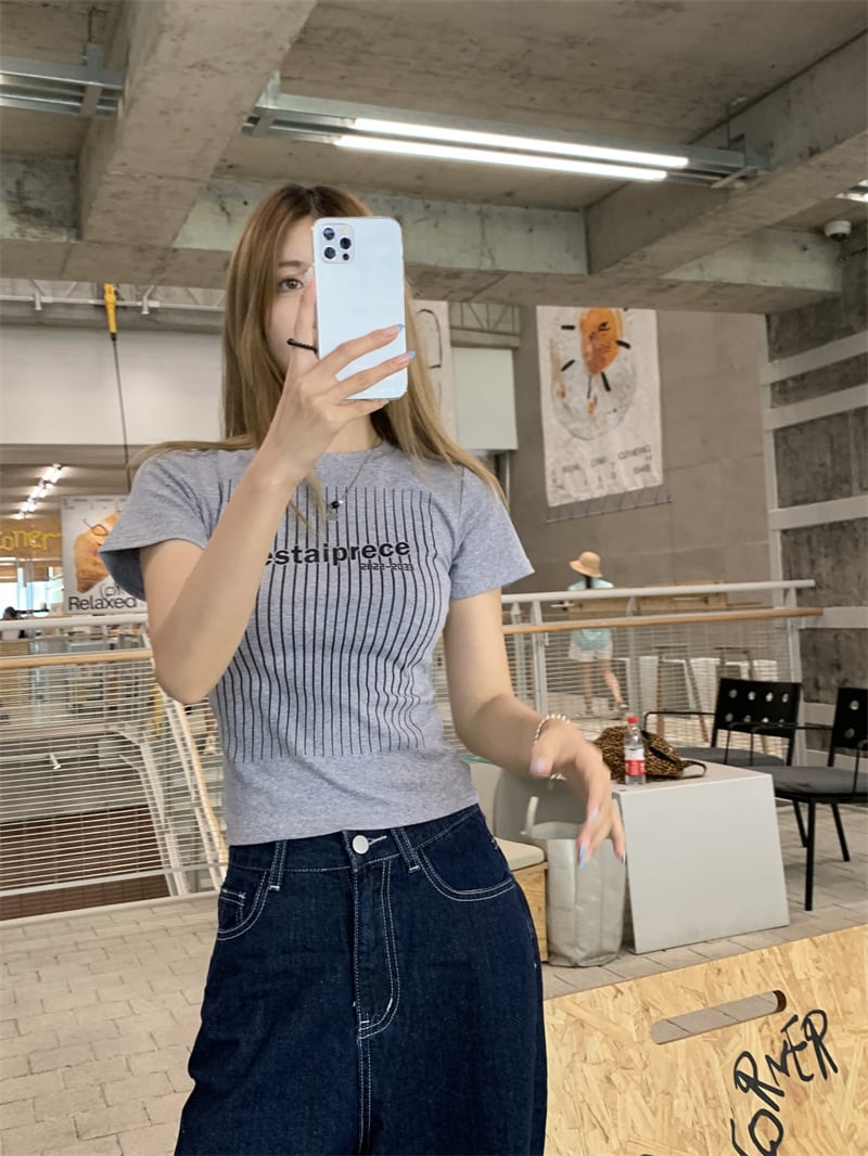 【tops】プリントTシャツ　M25102